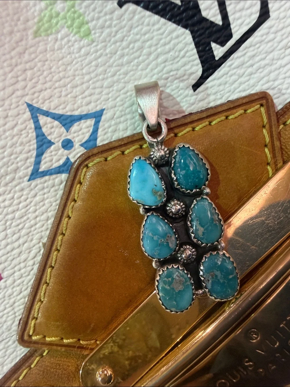 Turquoise Pendant - new never worn - Sterling 9.25 - Picture 1 of 5